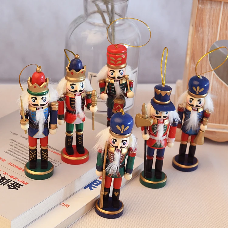 Новогодний декор Детская кукла 1 шт. 12 см деревянный Щелкунчик солдат веселые