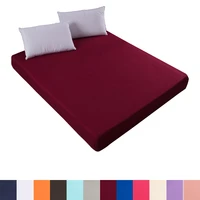 fitted sheet mattress cover with all round elastic rubber band bed sheet for twin full queen king single double size