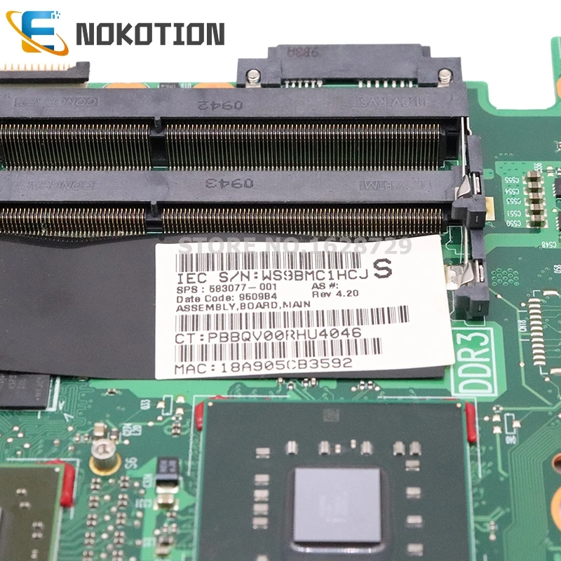 NOKOTION 583077-001 для hp probook 4510S 4710S 4411S материнская плата для ноутбука PM45 DDR3 ATI GPU Бесплатный процессор