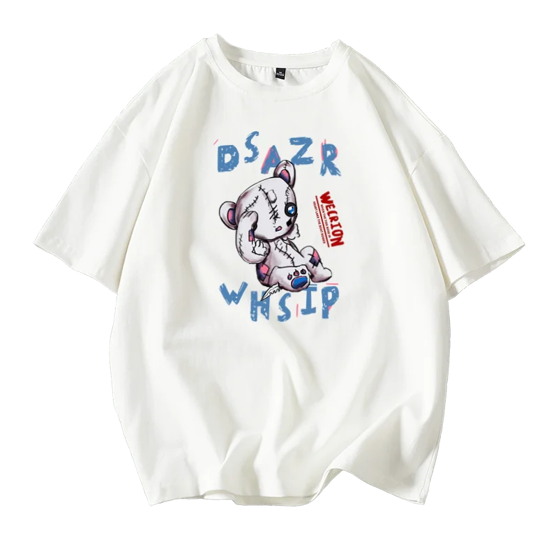 

Summer 2021 Women T-shirt Street wear hip hop print Tshirt Style Tops Harajuku short sleeve t shirt DT6054