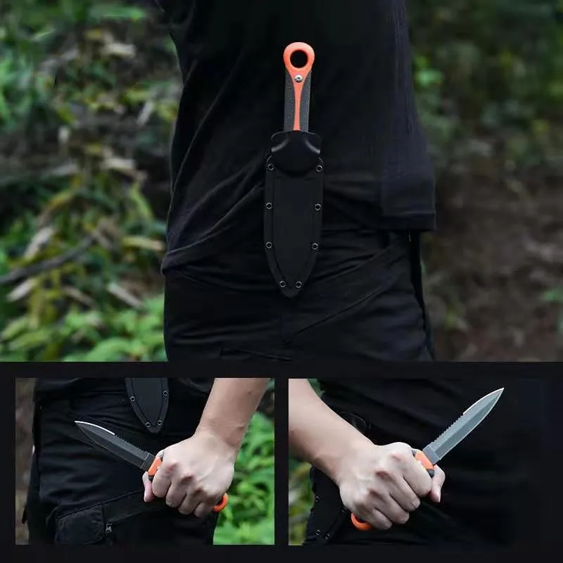 

Wilderness Survival Leggings Diving Straight Knife Self-defense Fishing Tactics Straight Knife