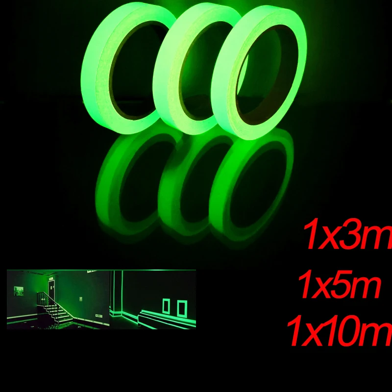 

10m Luminous Fluorescent Luminous Self-adhesive Luminous Self-adhesive Safety Tape Home Improvement Warning Tape