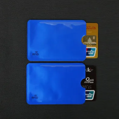 HJKL 6 шт. Rfid кошелек блокирующий замок держатель для банковских карт Id Чехол для банковских карт защита металлический кредитный NFC Держатель алюминий 6,3*9,1 см