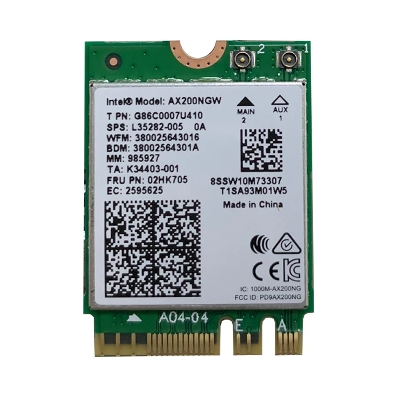 

AX200 Gigabit WiFi 6th Generation Wireless Module Notebook Desktop Network Card 802.11AX Bluetooth 5.0