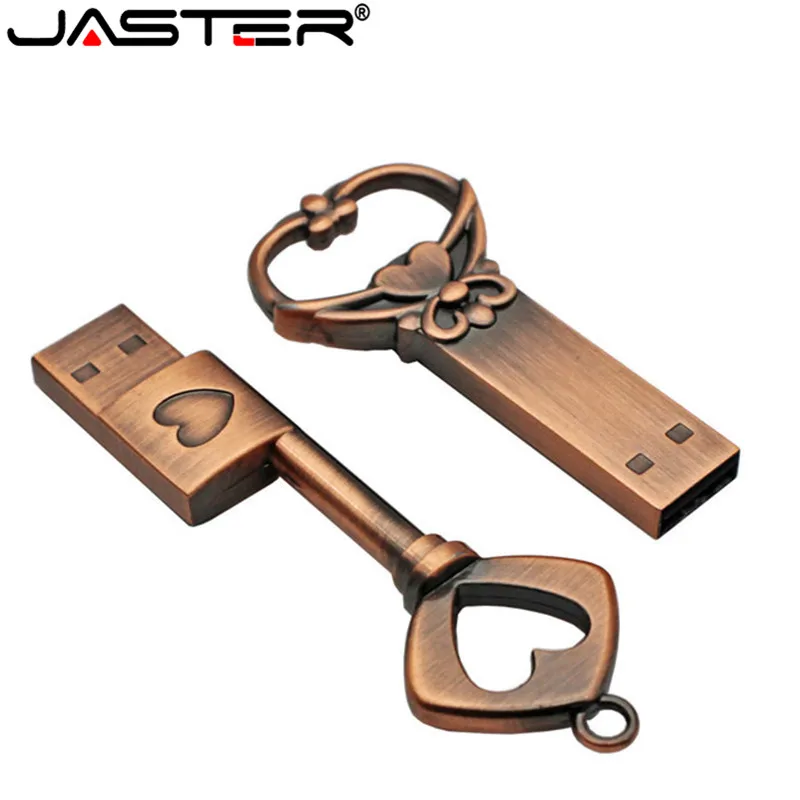 

Металлический USB флеш-накопитель JASTER в форме сердца, медный флеш-накопитель в форме сердца, 4 ГБ, 8 ГБ, 16 ГБ, 32 ГБ, флешка с памятью, оптовая прод...