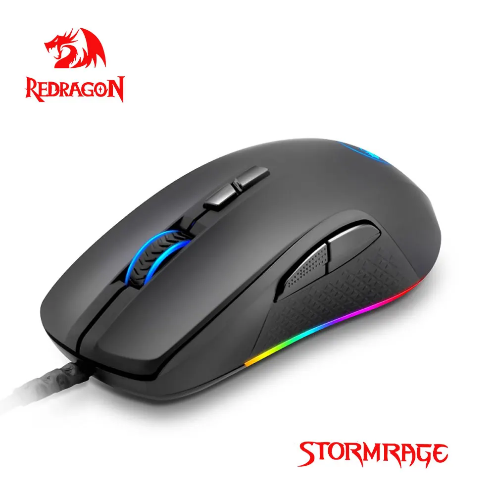 Redragon Stormrage M718 RGB USB Проводная игровая компьютерная мышь 10000 точек/дюйм 8 кнопок мыши