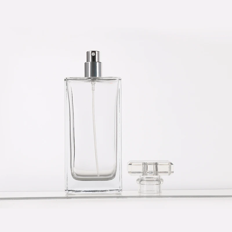 Бесплатный логотип на заказ 120 мл роскошный пустой квадратный Толстый Стеклянный