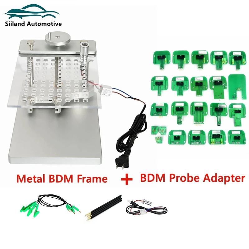 

Aluminium Metal LED BDM Frame for FGTECH BDM100 With 22pcs Probe Adapters For V7.020/V5.017 ECU Programmer Universal For Car