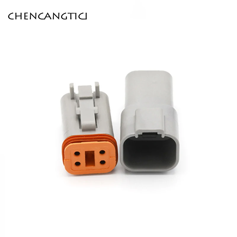 

1 Set DT 4 Pin Deutsch Automotive Waterproof Electrical Wire Connector Male Female Socket Plug 22-16AWG DT06-4S DT04-4P