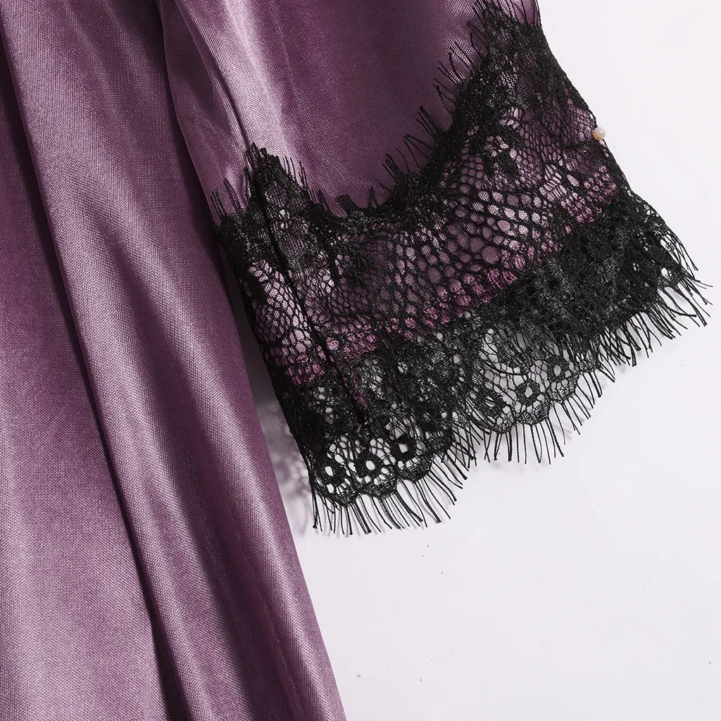 Комплект кружевных халатов женское сексуальное модное нижнее белье ночная