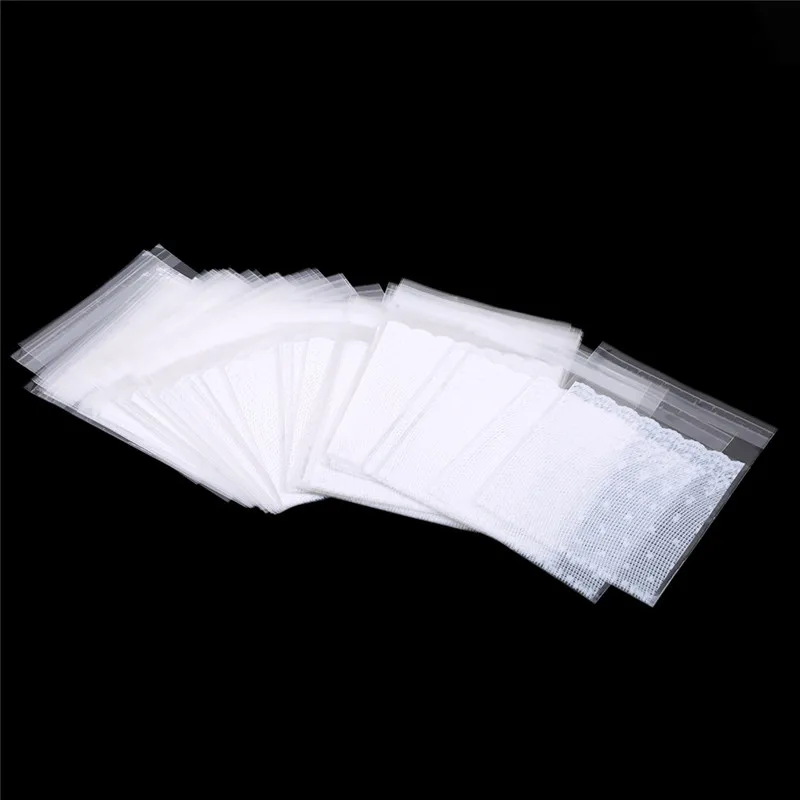 100 шт Свадебные украшения подарок и пластиковый пакет для конфет белое кружево