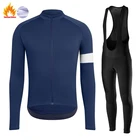 Зимний теплый флисовый комплект из Джерси для велоспорта 2022, гоночные велосипедные костюмы для велоспорта, одежда для велоспорта, 5 цветов