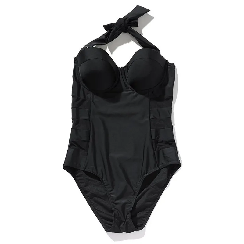 Купальный костюм размера плюс цельный купальный женский монокини с открытой