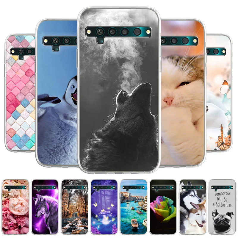 

Soft Silicone TPU Case For TCL 10 Pro 6.47 inch Back Case For TCL 10L 6.53 inch Phone Cover Cute Cartoon Phone Bumper Coque