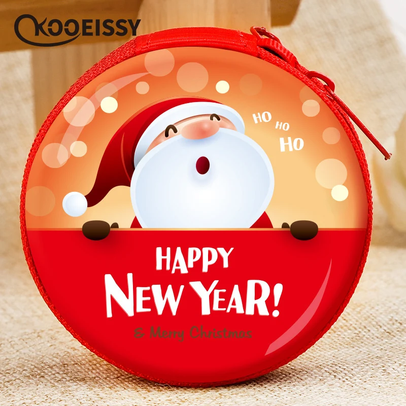 Портативная жестяная коробка для хранения в виде мультяшного Санты контейнер