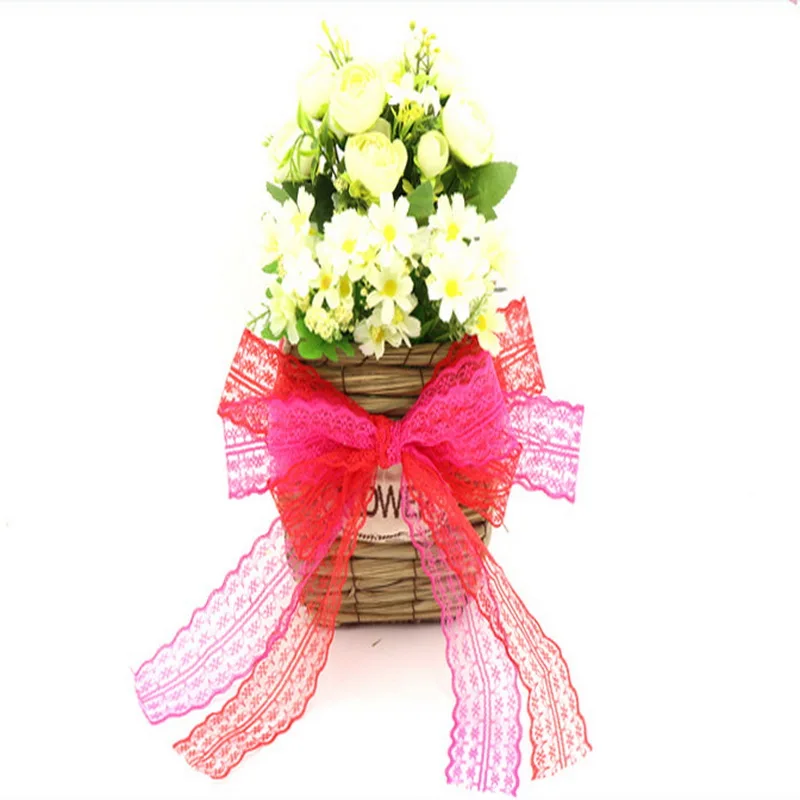 Высококачественная многоцветная неэластичная кружевная атласная лента 4 5 см в