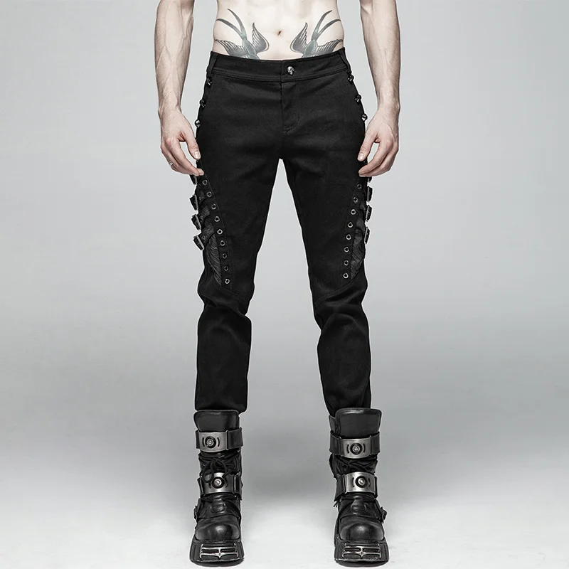 

Мужские брюки wk365 в стиле панк-рейва, стимпанк, готика, рок