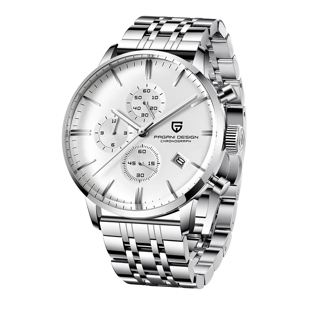 

PAGANI 2720 Mens Chronograph Watches Leather Men's Watches Quartz Fashion Sport Military Men Wristwatch Relogio Masculino