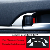for toyota camry xv70 2018 2019 2020 car styling stainless steel inner door bowl patch handle sequin decoration accessories 4pcs