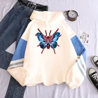 Худи в стиле Харадзюку в стиле пэчворк с бабочками, мужские и женские пуловеры, популярный модный свитшот большого размера в темном стиле для улицы, 2021