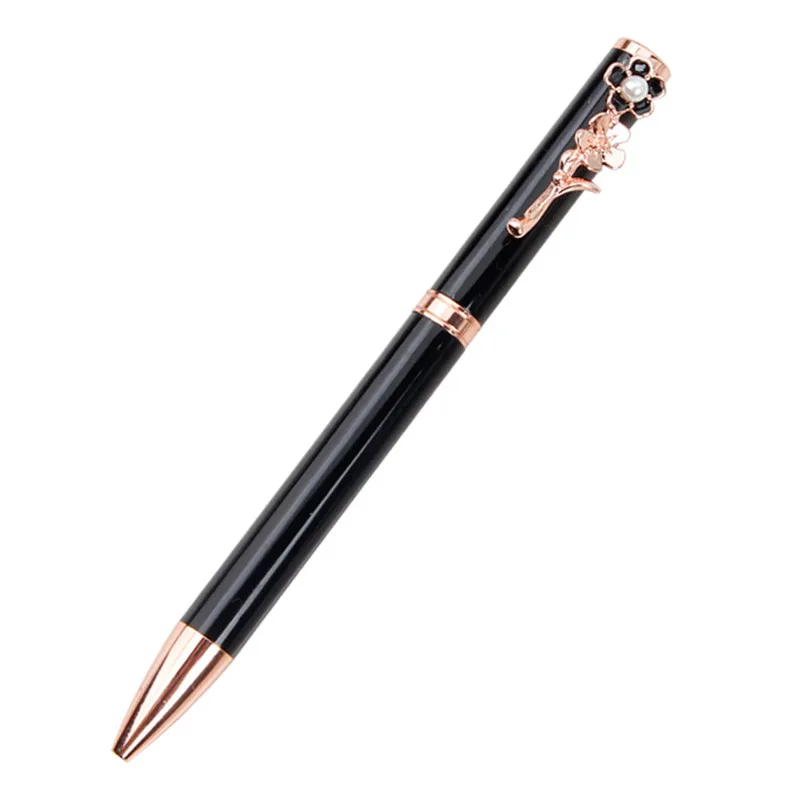 

Pearl Peach Blossom Ballpoint Pens Creative Creative Cartoon Rose Pens Stationery & Office Gifts For Friends Learn Supplies