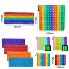 Новая клавиатура, игрушки-антистресс, многоцветные игрушки с надписью для детей, антистрессовая настольная игрушка, детские подарки