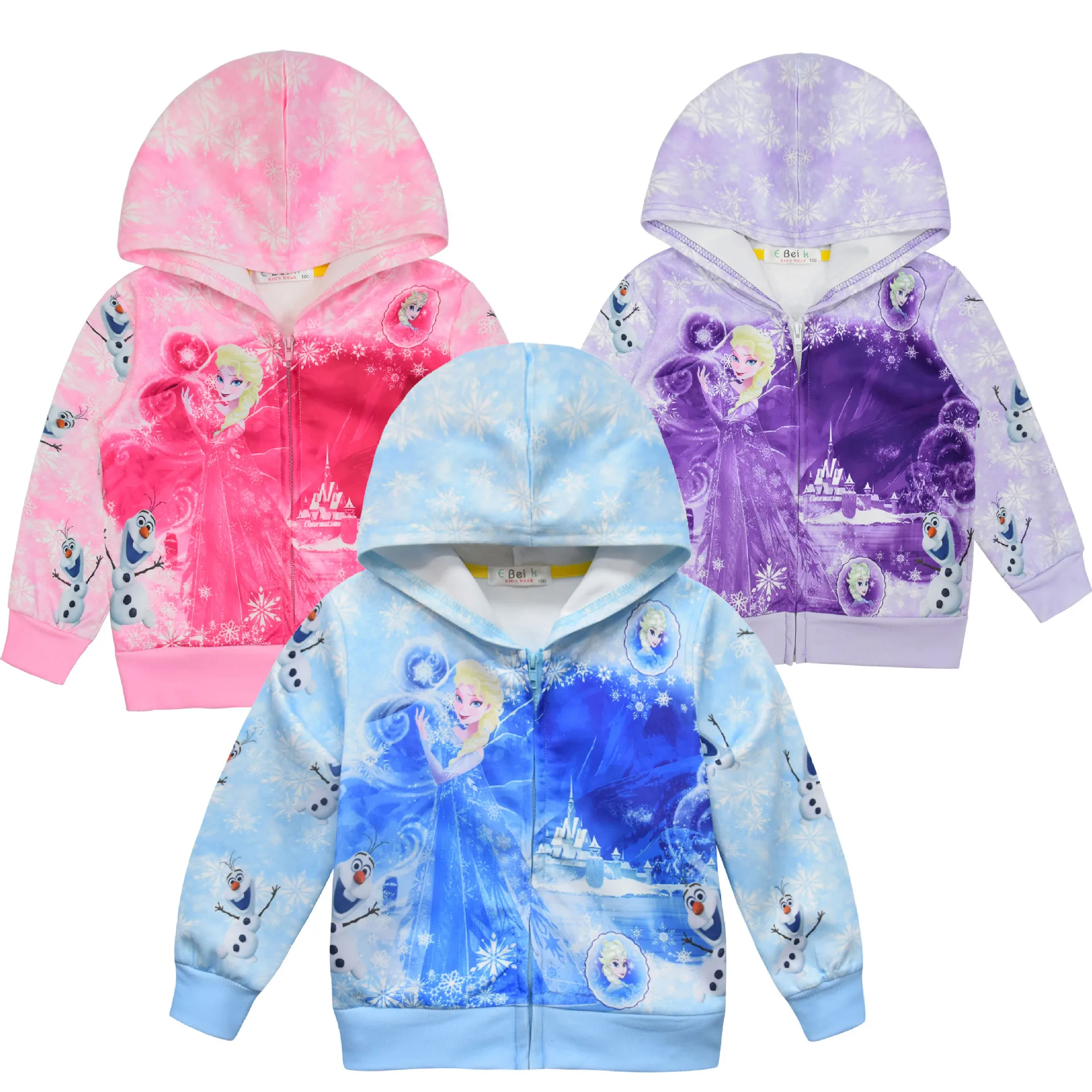 

Disney Kids Frozen Aisha Princess Girls Jacket Zip Hoodie Long Sleeve kids jackets for girls