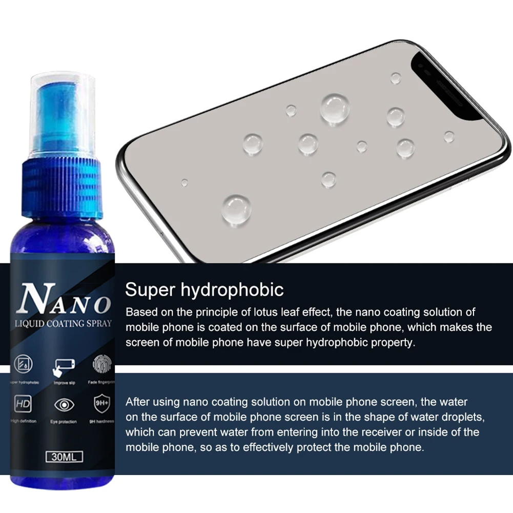 

Nano Liquid Glass Screen Protector for All Smartphones Tablets Watches Glasses Cameras DQ-Drop