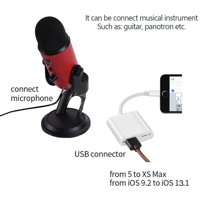 Reilim OTG адаптер для Apple к USB камера ридер адаптер для lightning iOS 13 Соединительный комплект кабель синхронизации данных для IPhone 6 7 8 X