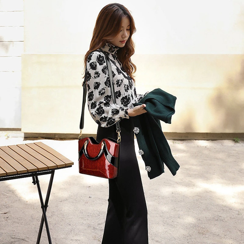 

LIKETHIS Fashion Woman Handbags Leather Bag Female Hobos Shoulder Crossbody Bags High Quality Leather Totes Women Messenger Bag