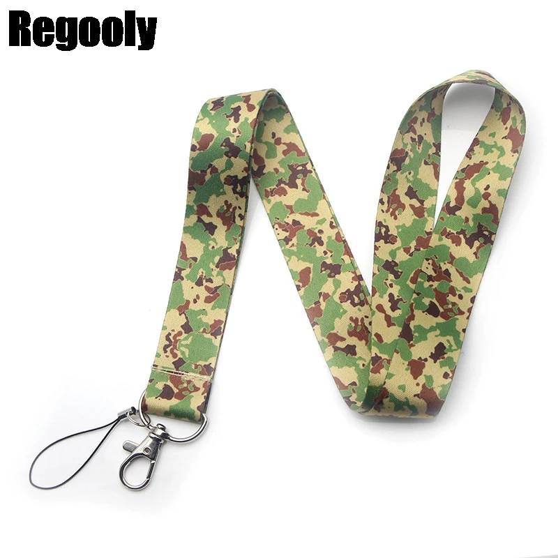 

10pcs Camouflage Classical Style Lanyard For keys The 90s Phone Working Badge Holder Neck Straps With Hang Ropes webbings ribbon