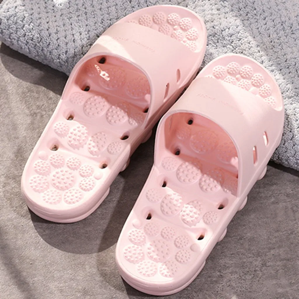 Женские массажные шлепанцы для душа летняя пляжная повседневная обувь дома и