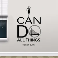 i can do all things wall decal sign stephen curry quote vinyl sticker basketball poster gym sport motivational wall decor