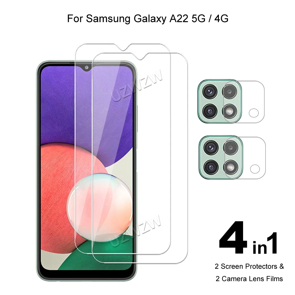 

For Samsung Galaxy A22 5G / 4G Camera Lens Film & Protective Screen Protector Tempered Glass Guard