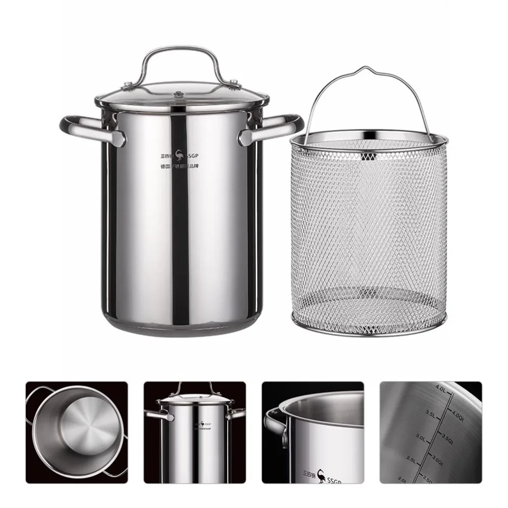 

1 set of Tempura Frying Pot Japanese Style Deep Fryer Pan Kitchen Supply