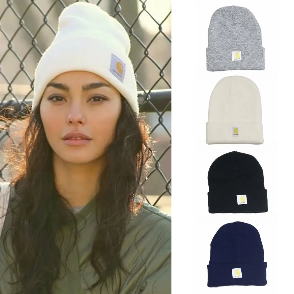 Мужская и женская зимняя вязаная шапка с Стиль Лыжная Шапка осень зима стильная