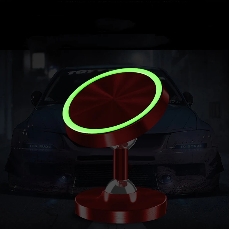 luminous magnetic metal phone holder stand for car mobile universal mount magnet gps for iphone xiaomi huawei samsung free global shipping