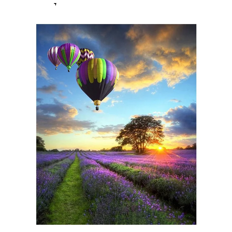 Hot Air Balloon Paint By Numbers Coloring Hand Painted Home Decor Kits Drawing Canvas DIY Oil Painting Pictures By Numbers