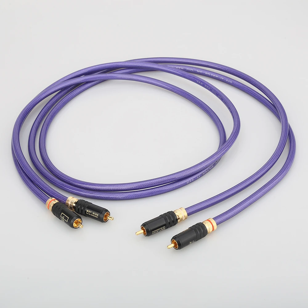 

Pair audiocrast RCA audio interconnect cable with Gold plated RCA plug