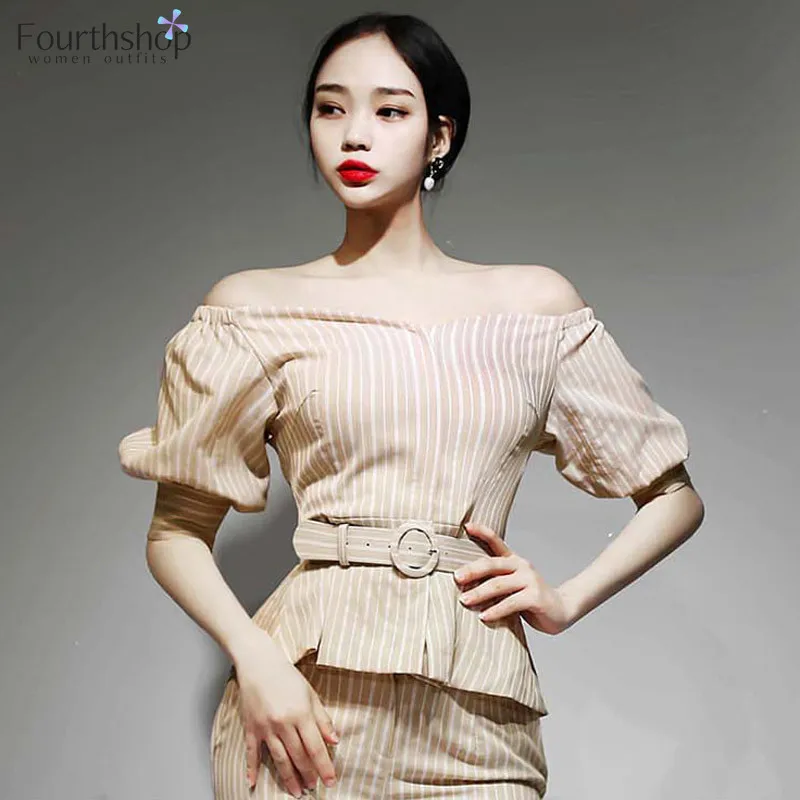 2020 Модный комплект из двух предметов топ и брюки Женский весенний Повседневный