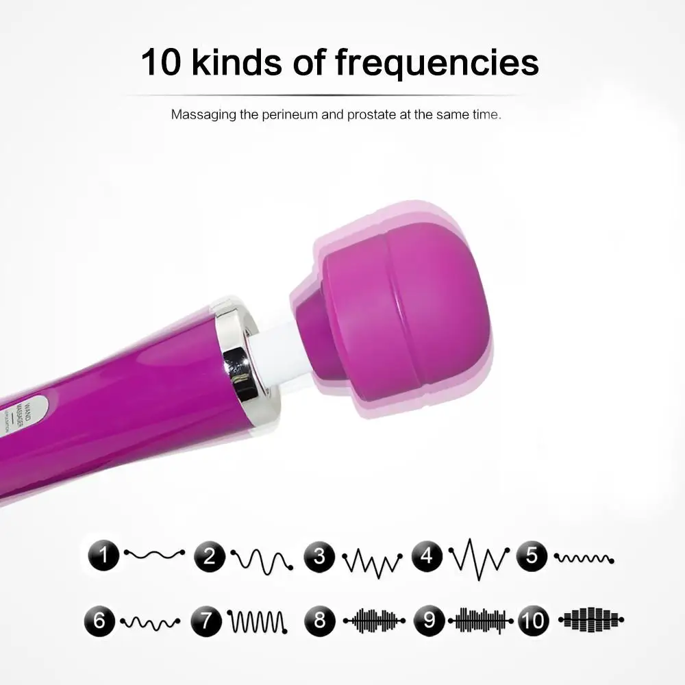 Огромная волшебная палочка массажная AV вибратор мощный 10 режимов стимулятор
