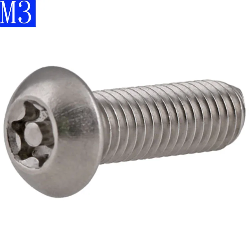 

M3 M3 x 0,5 304 штифт из нержавеющей стали Torx предохранительные болты с головкой