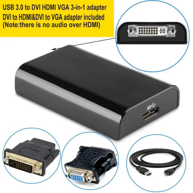 USB3.0 к HDMI конвертер USB 2,0 USB 3,0 к HDMI VGA DVI конвертер для windows 10/Mac Os. Конвертер видео Displaylink USB 3,0