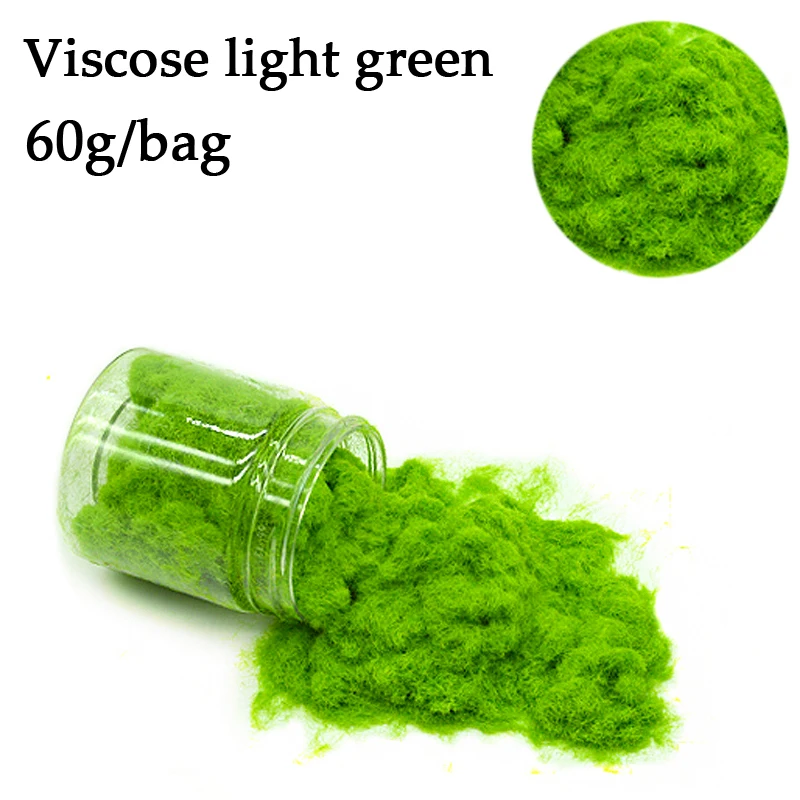 Viscose light green Трава порошок газон Флокирование нейлон игрушка модель Строительство поезд материал ixed шесть цветов/монохромный Diorama песок стол - Цвет: Viscose light green