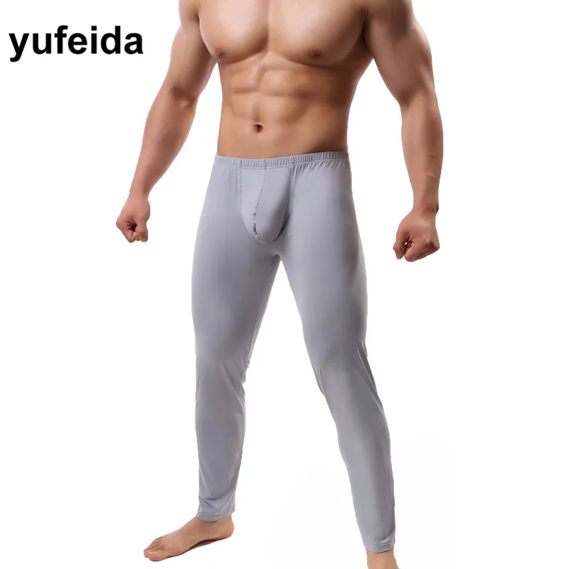 Брюки мужские облегающие нижнее белье джоггеры пикантная одежда для сна со