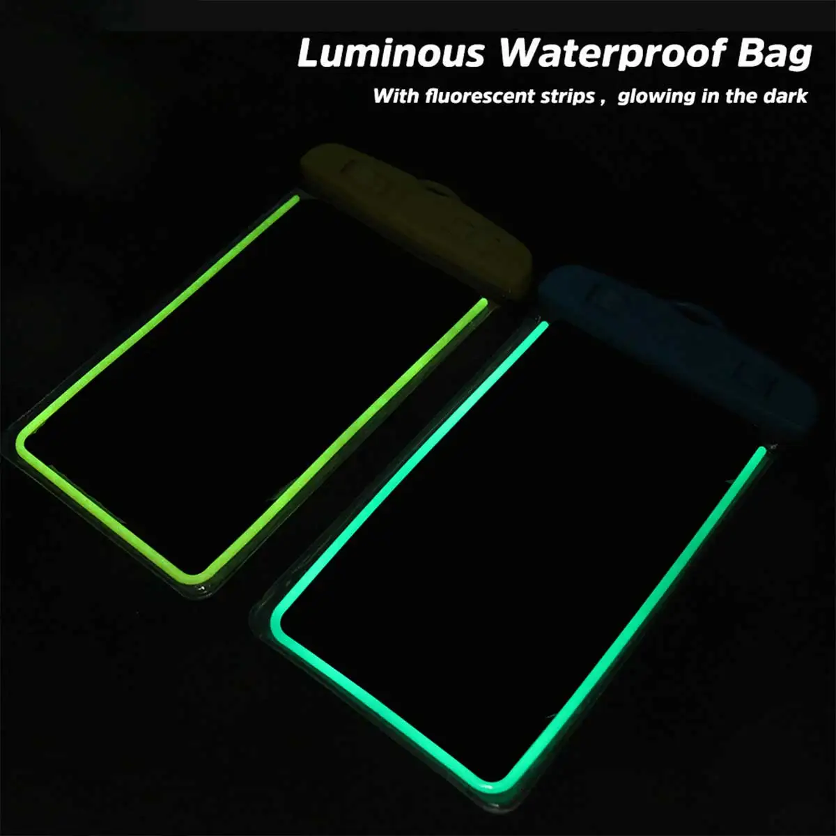 Waterproof Cell Phone Case For Iphone 6/6s/7/8 Plus Transparent Dry Bag Luminous Underwater Swimming Protector Cover Pods |