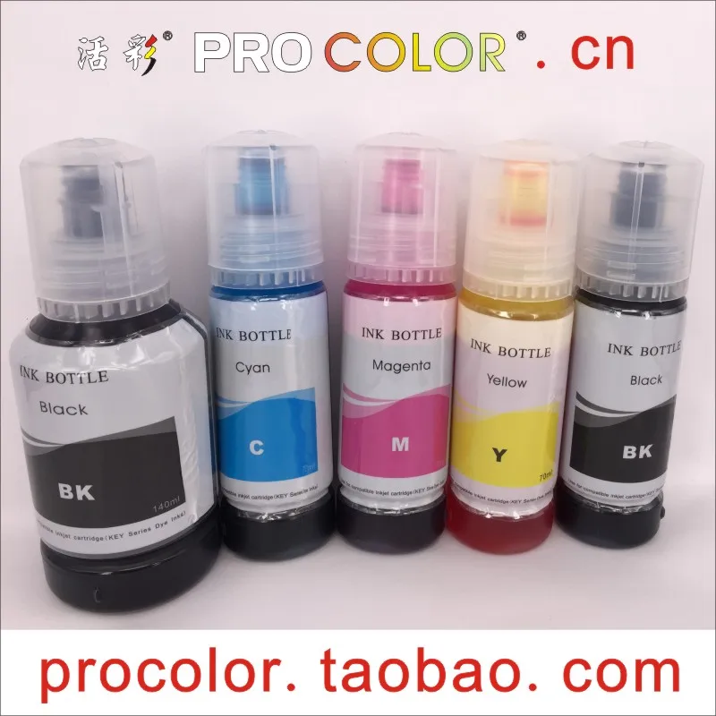 

004 T004 Ink Bottles CISS Pigment BK Dye ink refill kit For Epson L1118 L1119 L3109 L3166 L3169 L3167 L3161 L5198 Inkjet printer