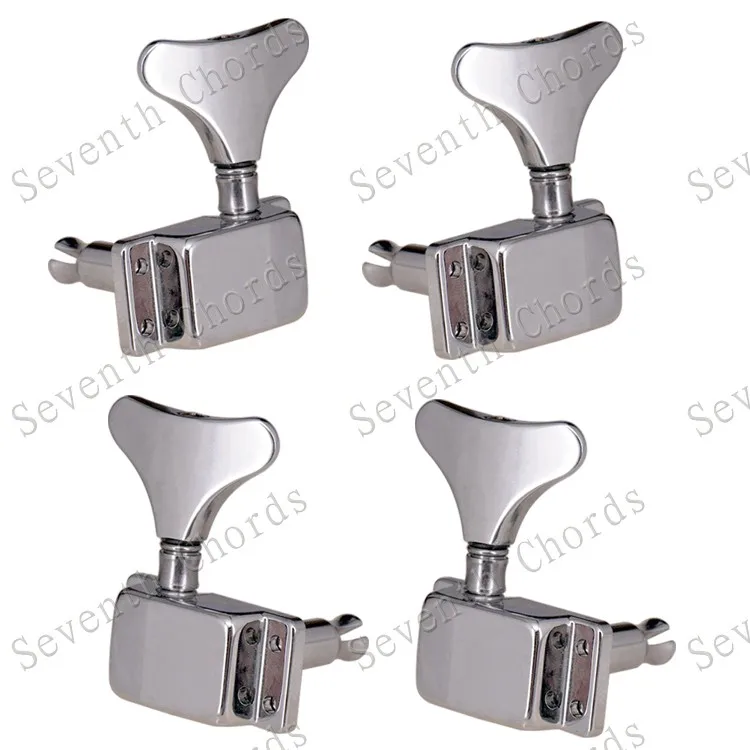 ein set 4 pcs chrome fischschwanz tasten semiclosed elektrische bass gitarre mechaniken mechaniken tuning pegs keys free global shipping