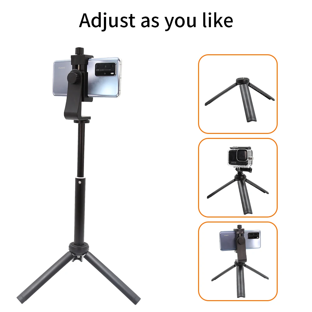 Портативный мини-штатив HONGDAK для экшн-камеры Go Pro Hero 10 9 8 7 6 5 EKEN удлинитель