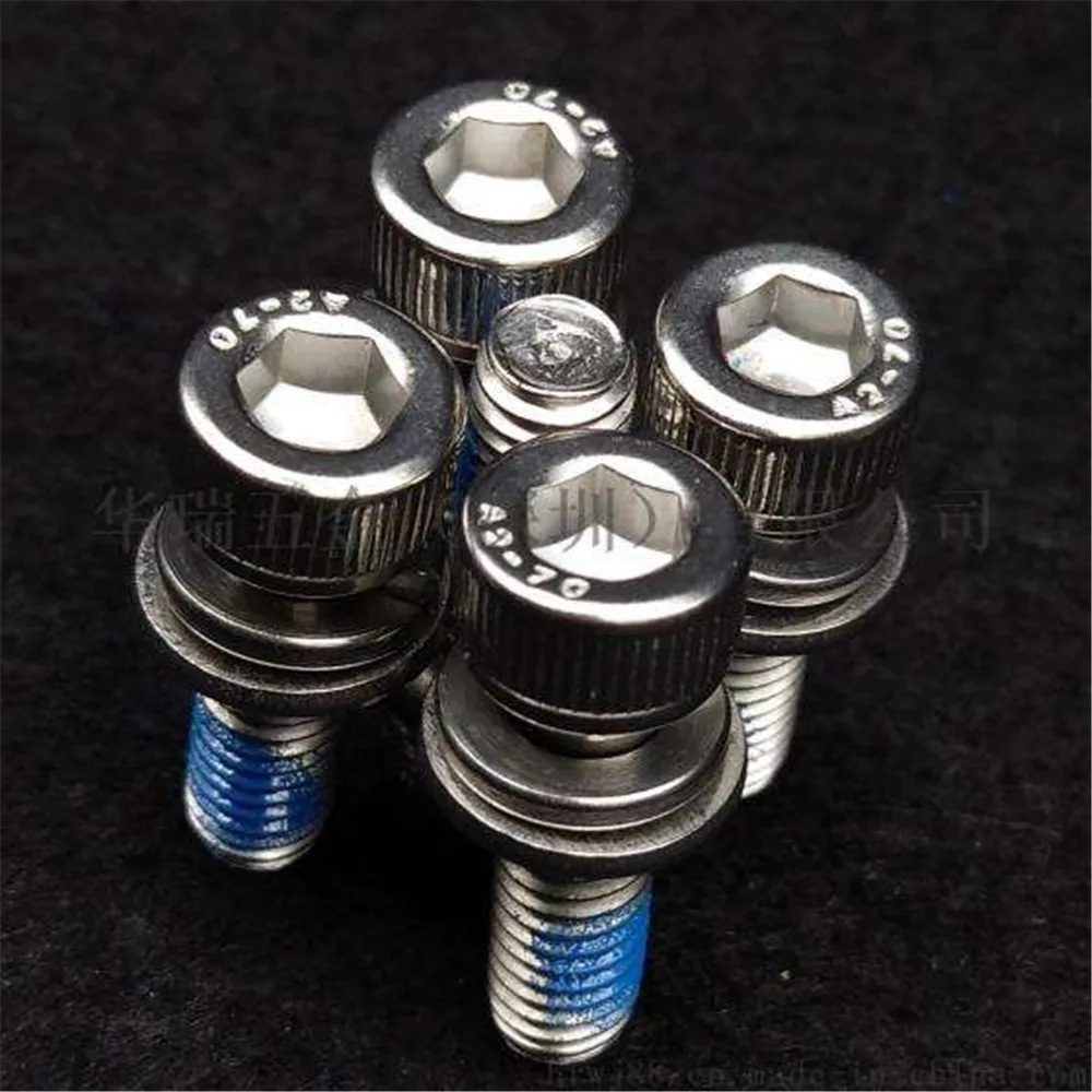 M3 DIN6900 5/DIN912 винты с шестигранной головкой пружинная шайба три комбинированных